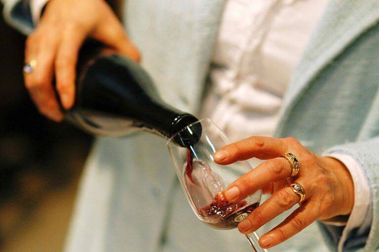 The red wine tastes